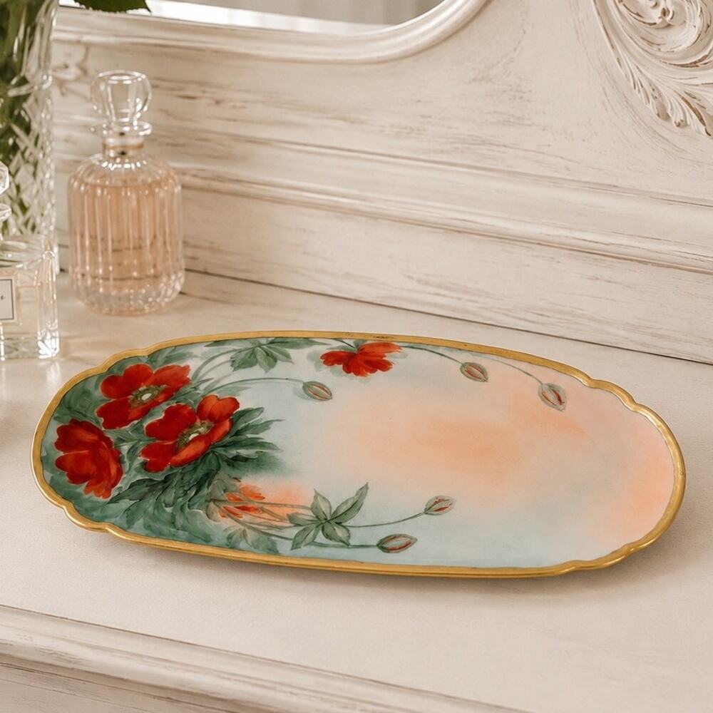 1920's French Limoges Porcelain Tray